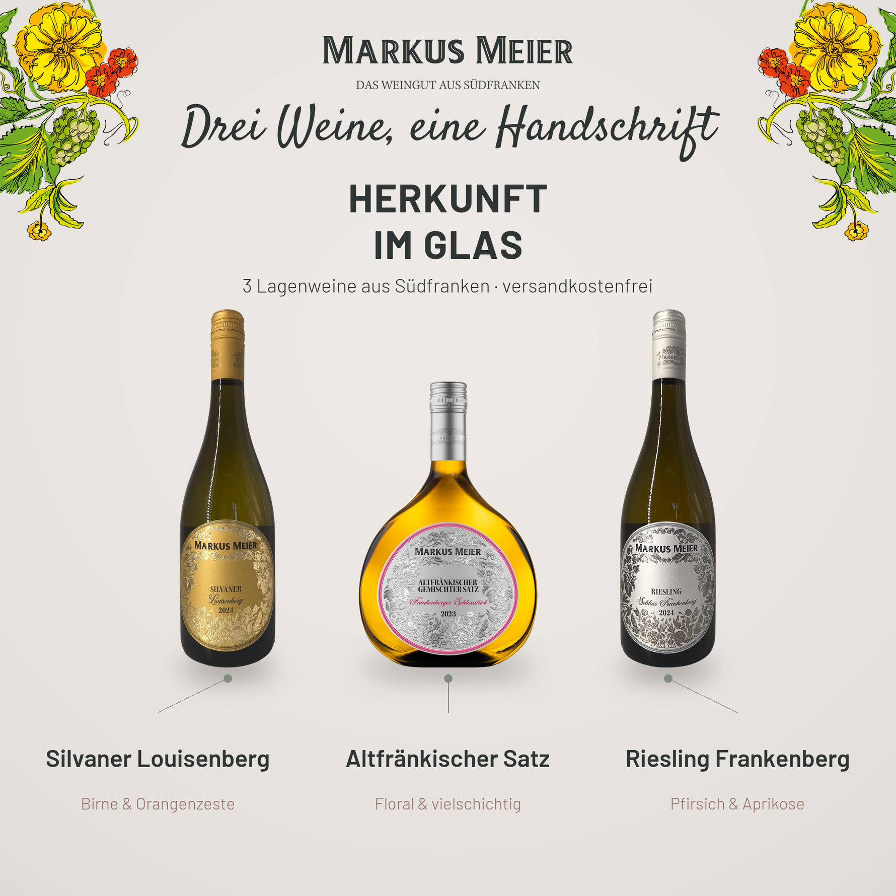 Lagenpaket Heimat & Handschrift Die Essenz — die enthaltenen Weine im Detail