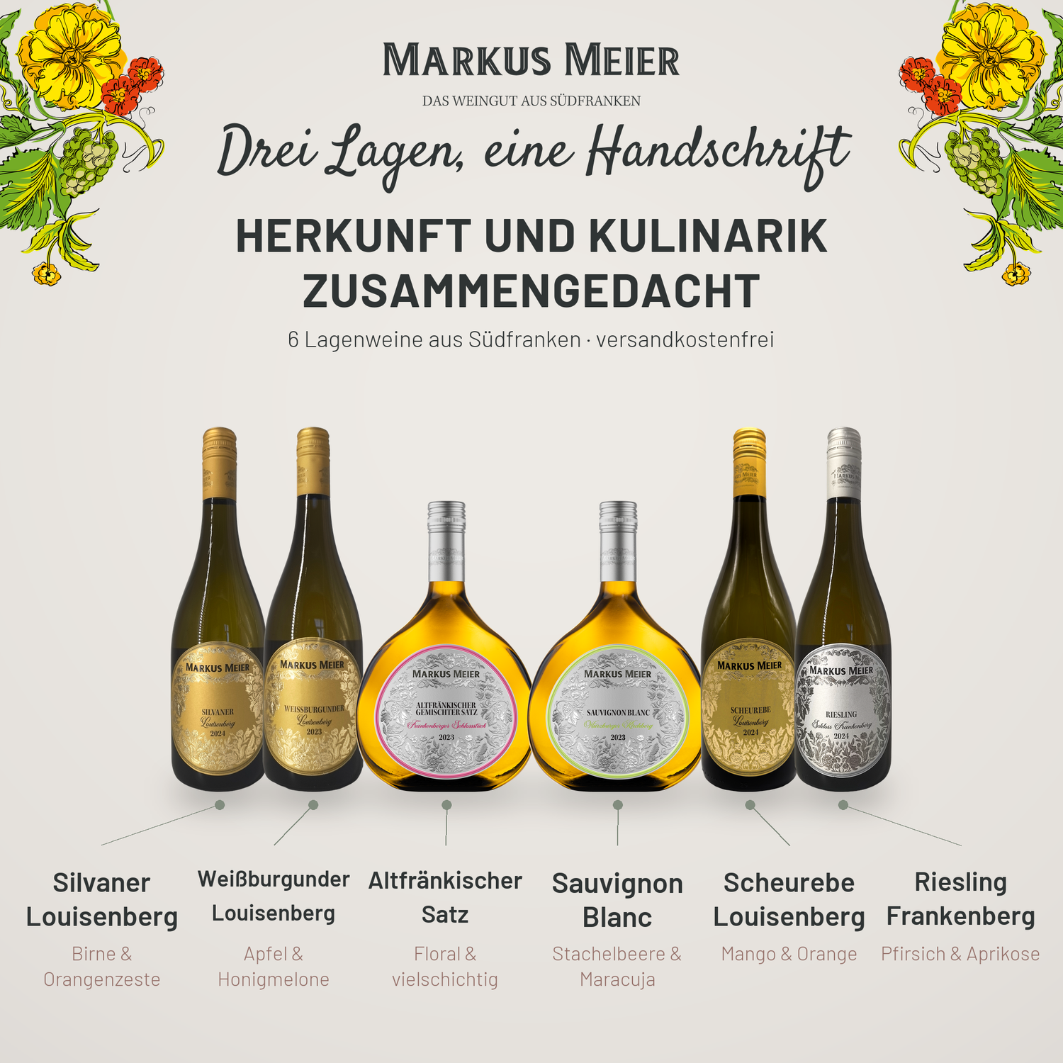 Lagenpaket Heimat & Handschrift — die enthaltenen Weine im Detail